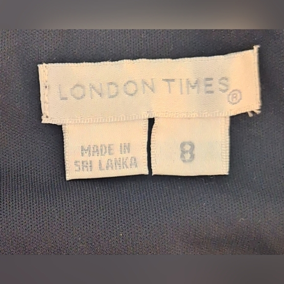 London Times Midnight Blue Lace Dress - Picture 2 of 6